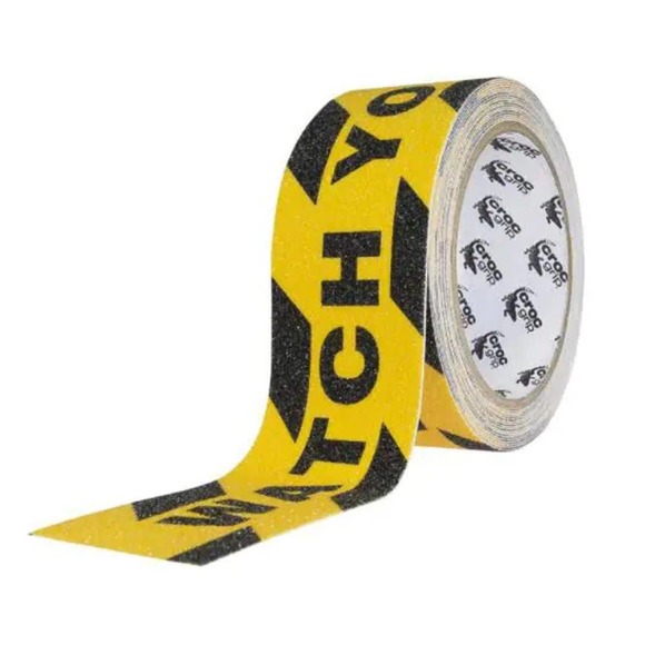 CROC Grip 16.4 Ft x 1.9 In Watch Your Step Anti-Slip Grit Tape - Picture 1 of 3